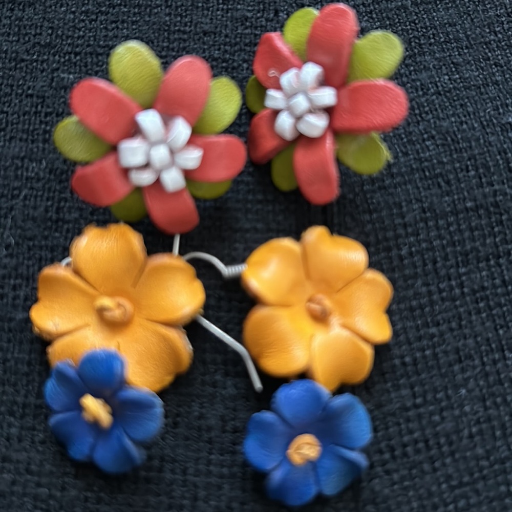 Two Leather earrings